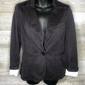 Marc Jacobs navy blazer striped interior